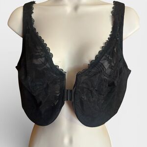 Glamorise Full-Figure Wonderwire Front-Close Stretch Lace Bra 9245 Size 42F New